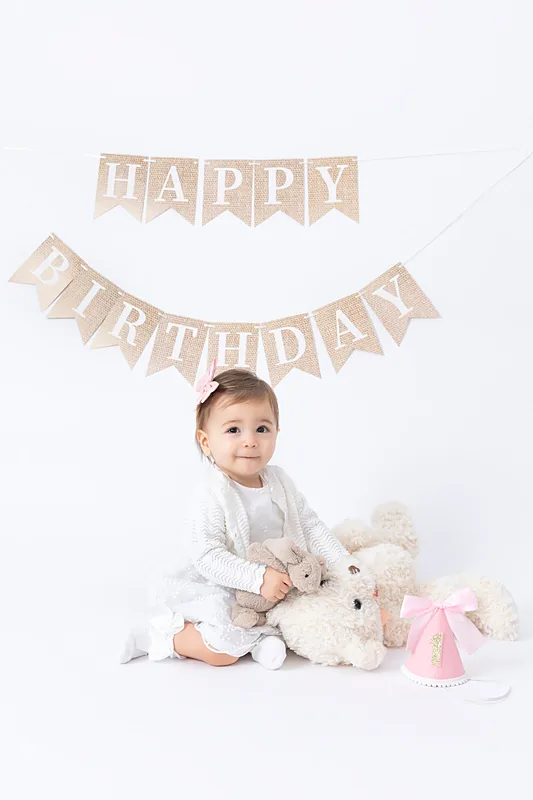 Smash cake birthday session photographed by Darina Photography in Barnet, North London
